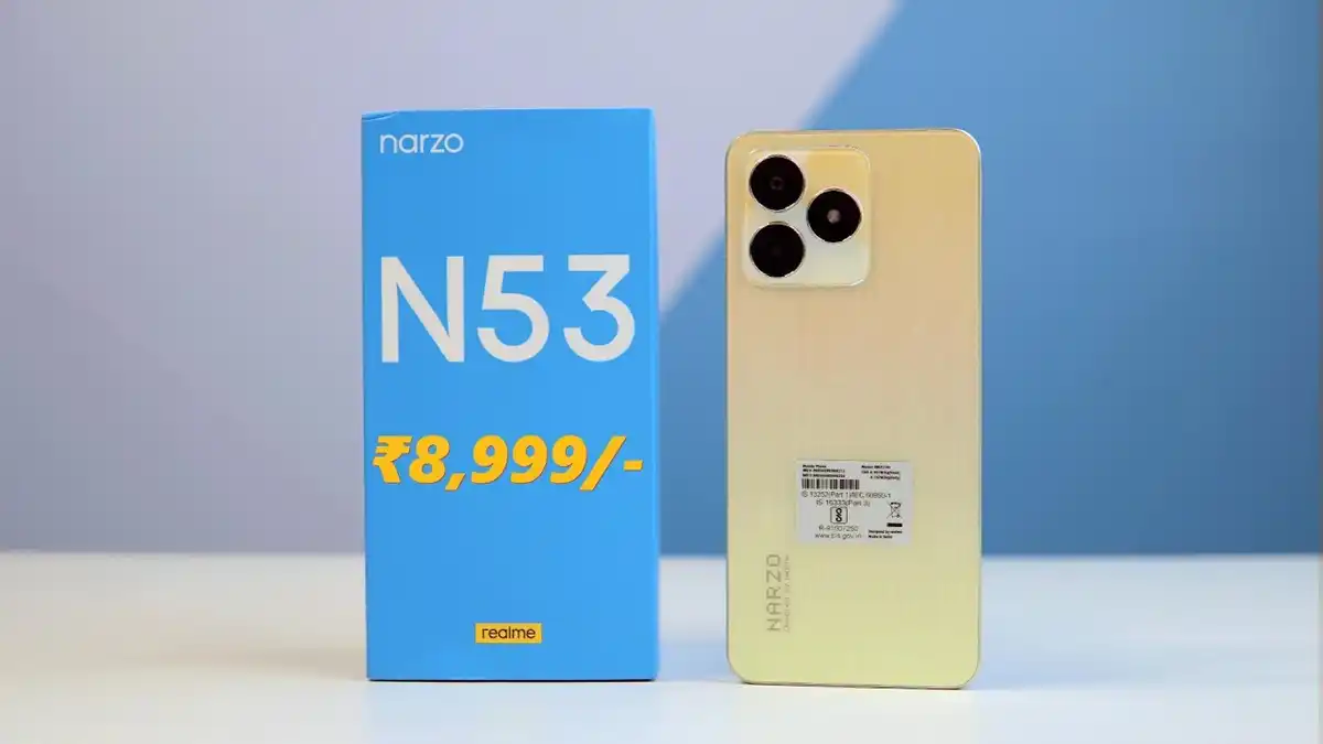 Realme Narzo N53 कम कीमत में DSLR जैसा कैमरा, 8GB रैम और 128GB स्टोरेज वाला धाकड़ 5G स्मार्टफोन खरीदें, जल्दी करें!